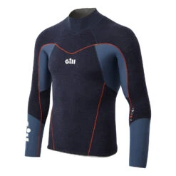 Mystic Sales Store 15 Gill Race Firecell Long Sleeve Wetsuit Top - Blue