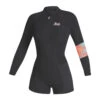 Mystic Womens Lunar 2/2mm Front-Zip Longarm Shorty Wetsuit - Dark Grey -Mystic Sales Store 2022 Mystic Womens Lunar Front zip Longarm Shorty 35000.220089 802 01