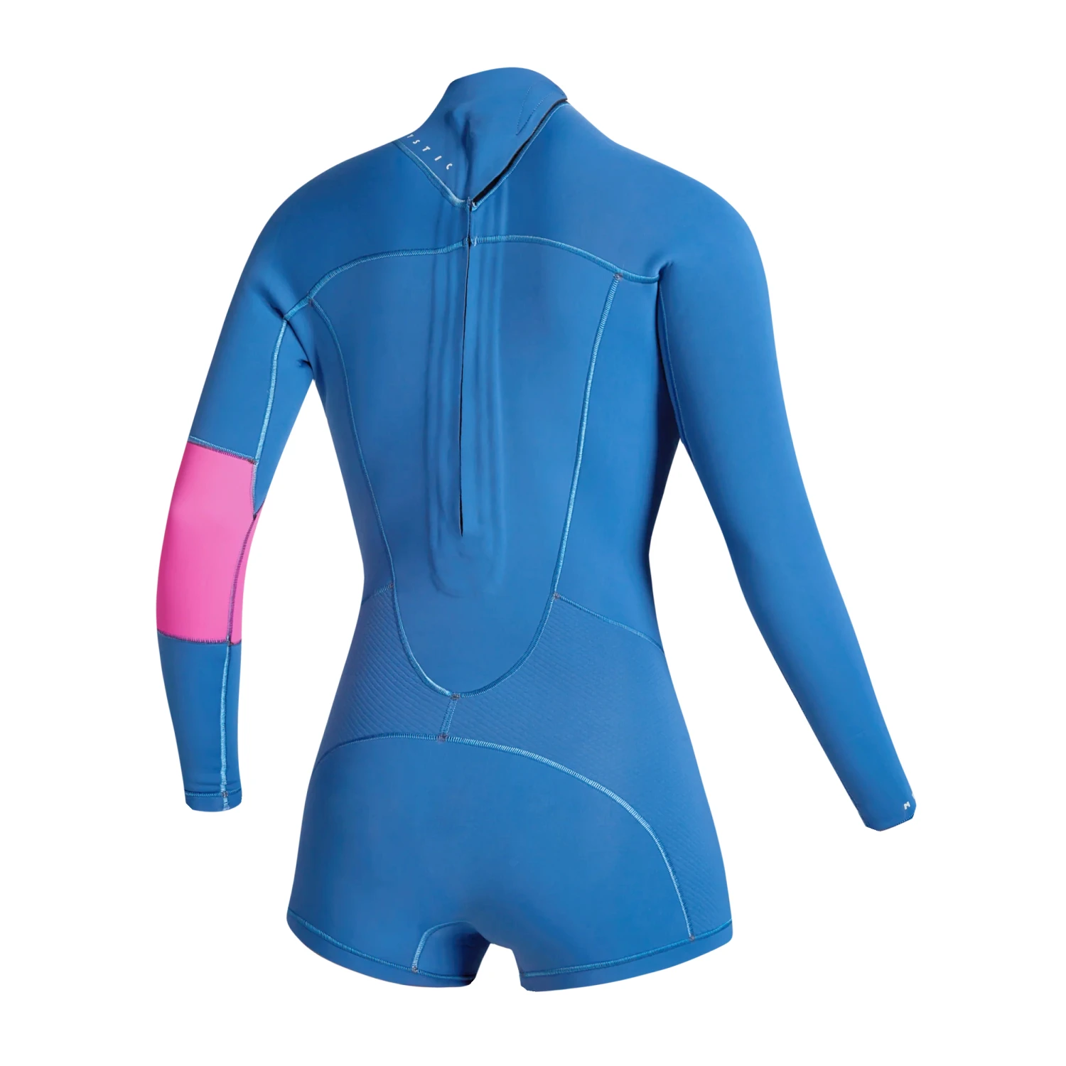 Mystic Womens Lunar 2/2 GBS Back Zip Longarm Shorty Wetsuit - Summer Blue 4 Mystic Womens Lunar 2/2 GBS Back Zip Longarm Shorty Wetsuit - Summer Blue - Image 2