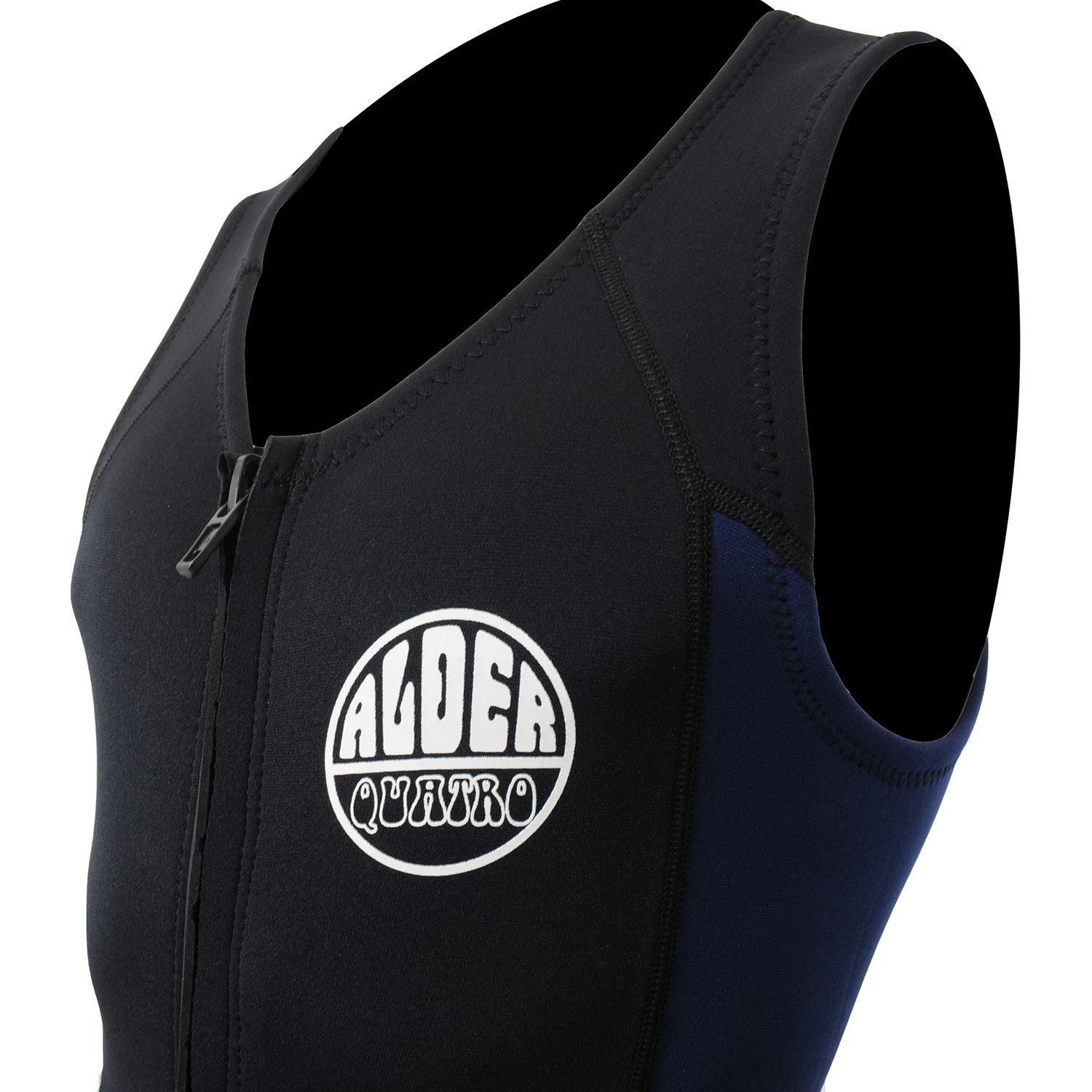 Alder Quatro 3/2mm Front Zip Long John Wetsuit - Black/Blue 5 Alder Quatro 3/2mm Front Zip Long John Wetsuit - Black/Blue - Image 3